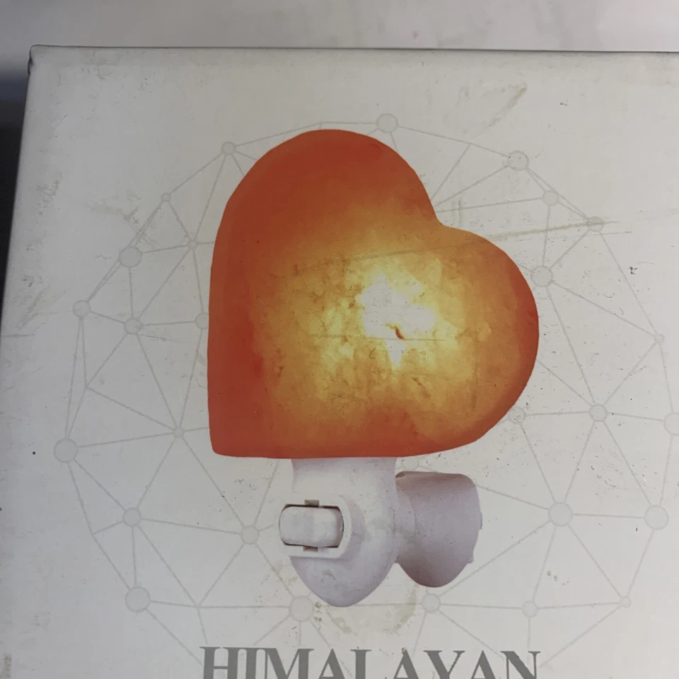 Case of 30 Himalayan Mini Salt Lamp Night Light -Heart shaped  Natural Orange - Image 3 of 4