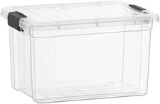 Superio Clear Storage Bin with Lid, Plastic Storage Box for Home- 49 Quart