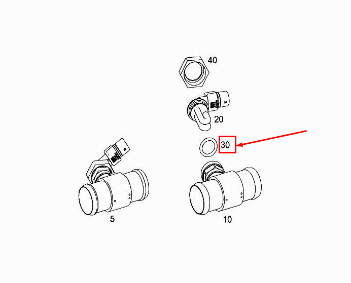 MERCEDES-BENZ E W212 Vorwärmgehäuse O-Ring A0259973045