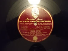 The Choir Of The School Of English Church Music: Evening Service Shellac ROX188