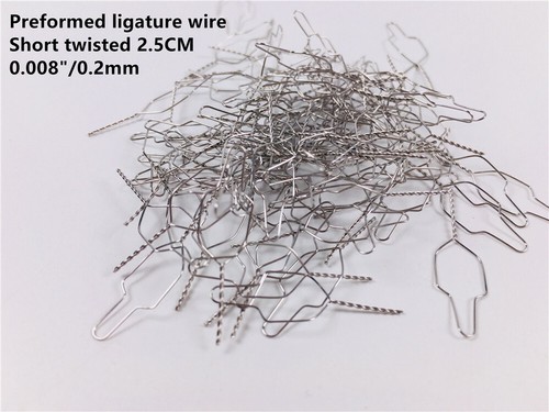 Dental Orthodontic Preformed Wire Stain Steel 008/010/012 Twisted Ligature Ties - Picture 6 of 8