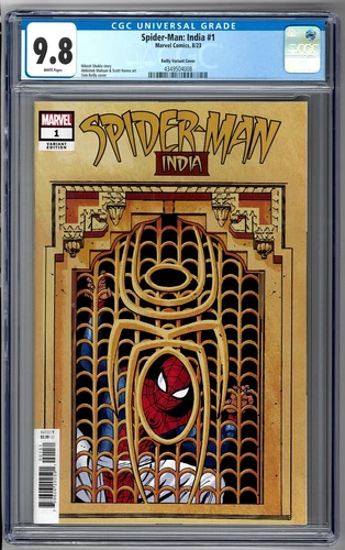SPIDER-MAN: INDIA #1 CGC 9.8 (8/23) Marvel Reilly variant  white pages