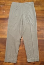 Talbots Women  s Vintage Brown Stretch Crop Trousers Dress Pant Sz 8P
