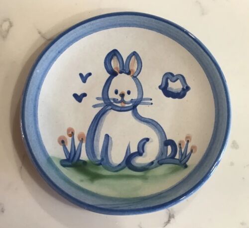 M A Hadley Child Set Bunny Rabbit 6 Pieces Cup Saucer Plate Bowls Easter - Picture 2 of 15