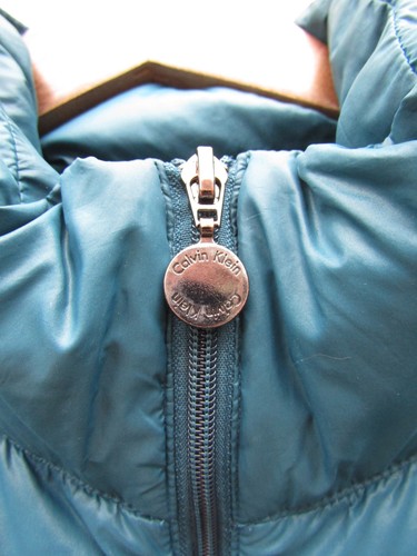 PIUMINO LEGGERO CALVIN KLEIN donna impacchettabile verde turchese cappotto taglia L - Foto 3 di 10