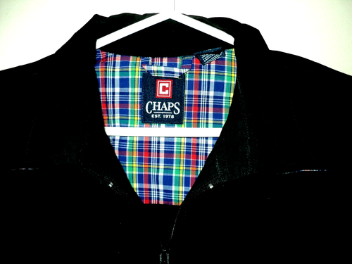 Vintage Ralph Lauren Chaps 90er EUC bestickte schwarze Jacke Größe Large - Bild 2 von 5
