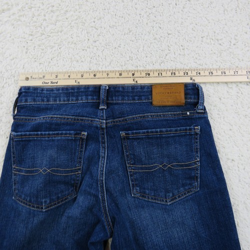 Lucky Brand Jeans Womens 2x26 Blue Denim Sweet Crop Mid Rise Dark Wash Whisker - Picture 4 of 15