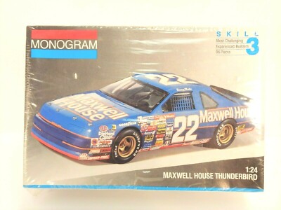 Vintage Monogram 1991 1:24 Scale ''Maxwell House'' Thunderbird Model Kit - Sealed