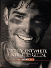 1988 Vintage ad Gleem toothpaste Sexy Male Model photo tooth paste  07/14/23