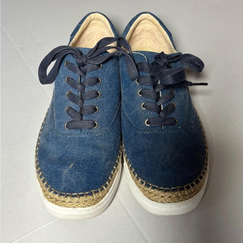 Sneakers UGG Eyan II denim blu tela espadrillas casual stringate donna taglia 11
