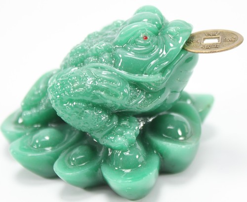 Decoración del hogar Dinero Rana Sapo Feng Shui Estatuas Fortuna Estatuilla Regalo Vendedor de EE. UU. - Imagen 18 de 32
