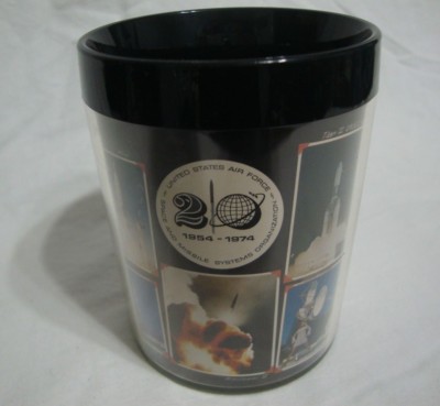 Vtg 1974 TRW USAF Space & Missile Systems Organization Thermo-Serv Mug 20 Years