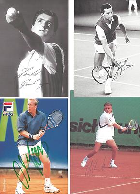 LOT 4 Autographs Tennis Wilhelm Bungert Oliver Gross Hendrik Dreekmann Weis xyz#