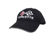 C3 Corvette Black & White Piping Twill Hat