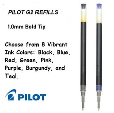 Pilot G2-10 Gel Ink Rolling Ball Pen Refills, 1.0mm Bold Point, 3 Packs