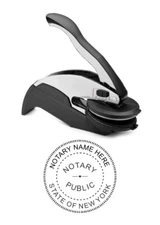 NEW YORK Notary Public Embosser Seal - Custom IDEAL Seal 1-5/8" Round Chrome