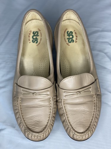 SAS Damenschuhe 8 schmale beige niedrige Keilabsatz Tripad bequeme Halbschuhe USA - Bild 4 von 9