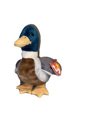 TY Beanie Babies "Rare" 1997 Jake The Mallard Duck, Red Stamp Error in Tush Tag 