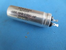 Sprague S17377 Aluminum Electrolytic Fixed Capacitor 1250 MFD 3VDC Made in USA