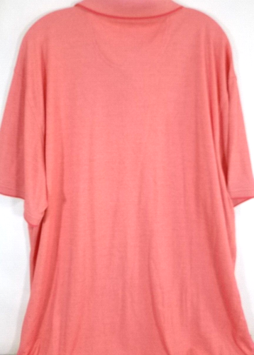 Members Mark-Mens Golf Polo Shirt-3XL XXXL Tall-Pink/Peach-Casual Short Sleeve - Picture 4 of 7
