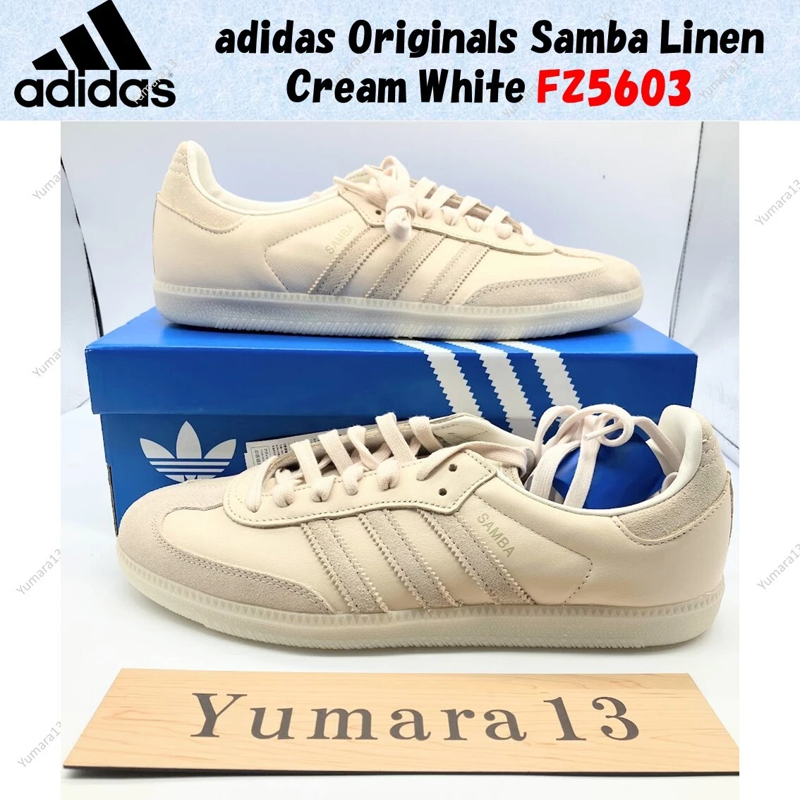 Adidas Originals Samba Linen Cream White FZ5603 taglia uomo