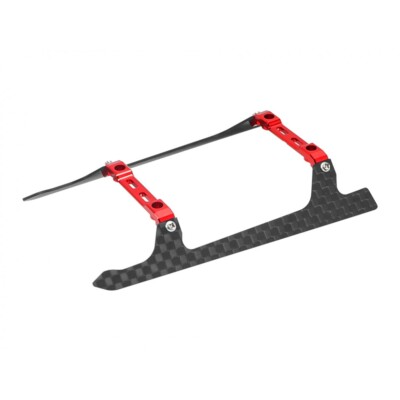Microheli Low Profile Carbon Fiber Landing Gear ''U'' Style (RED)-OMP Hobby M1/EVO