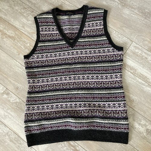 Vintage Brooks Brothers 100% Lambswool V-neck Mens Vest Size S