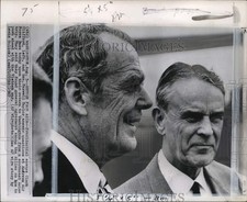 1967 Press Photo Envoys Clifford Clark, General Maxwell Taylor Back from Vietnam