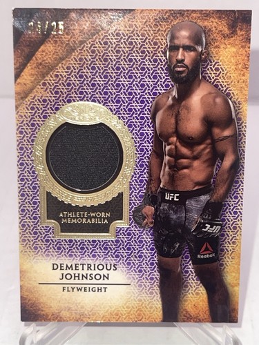 2018 Topps UFC Knockout Tier 1 One Purple Relic Card #24/25 Demetrious Johnson - Picture 1 of 16
