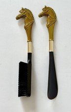 Vintage Horse Head Shoe Horn And Brush Valet Set Japan