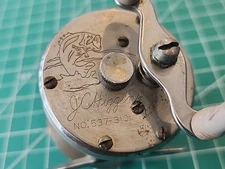 Vtg J C Higgins Spinning Reel  No. 537-3101 ~ Etched Side Plates USA 🇺🇸 - gwW