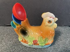 Vintage Hen/Chicken Measuring Spoon Holder Japan