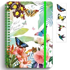 Butterfly Journal for Women  Girls, A5 Lined Spiral Notebook, 160 Pages for ...