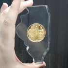 1 Troy Oz Lucite Sterling Silver Illinois Commemorative Coin Round