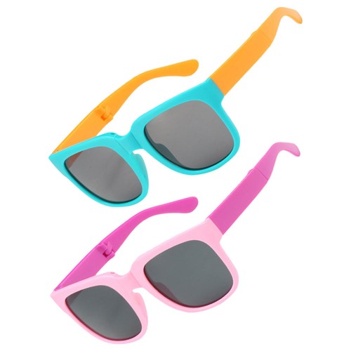 2 Pairs Children's Folding Sunglasses Kids Outdoor Girl Foldable for - Picture 5 of 12