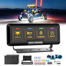 RGB 4 Gang Wireless Switch Panel 12V LED Circuit Relay System Box Truck Marine