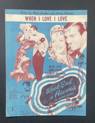 WHEN I LOVE I LOVE - MACK GORDON UND HARRY WARREN - NOTEN