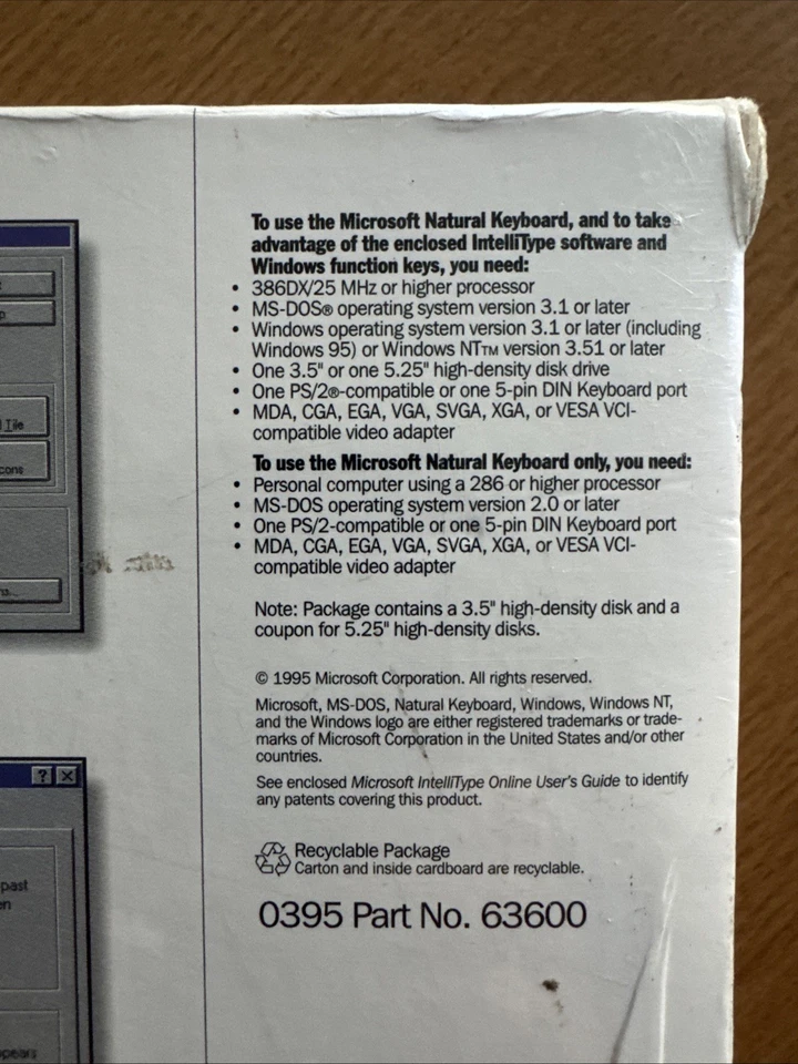 Vintage New 1995 Microsoft Natural Ergonomic Keyboard - Image 4 of 4