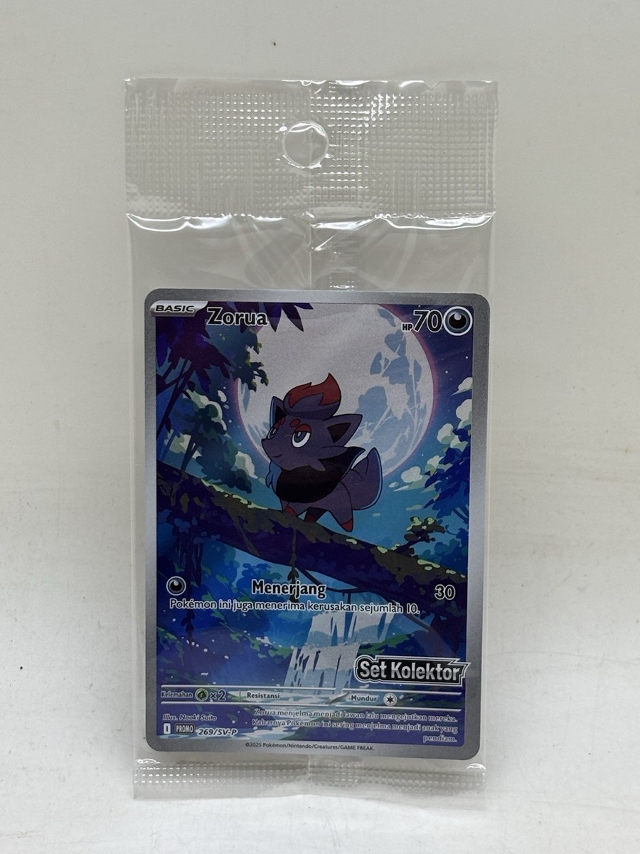 Pokemon Zorua Set Kolektor Art Rare 269/SV-P White Flare Indonesia