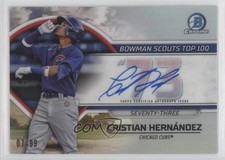 2023 Bowman Scouts Top 100 7/99 Cristian Hernandez Hernández #BTP-73 Auto 08h7