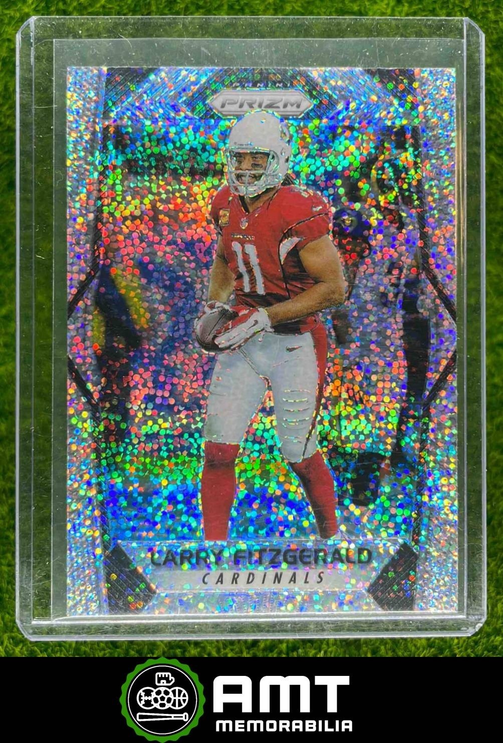 2017 Panini Prizm #11 Larry Fitzgerald White Sparkle SSP Arizona Cardinals
