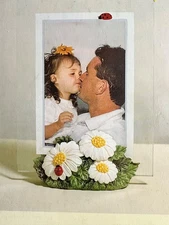 4 x 6 Vertical Frame Carr Spring Hill Glass-Daisy NEW Daisies Ladybug