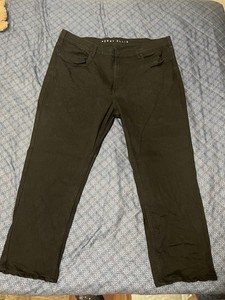 Perry Ellis Men's Black Denim Jeans 40W Slim Fit Straight Leg Stretch 5-Pocket