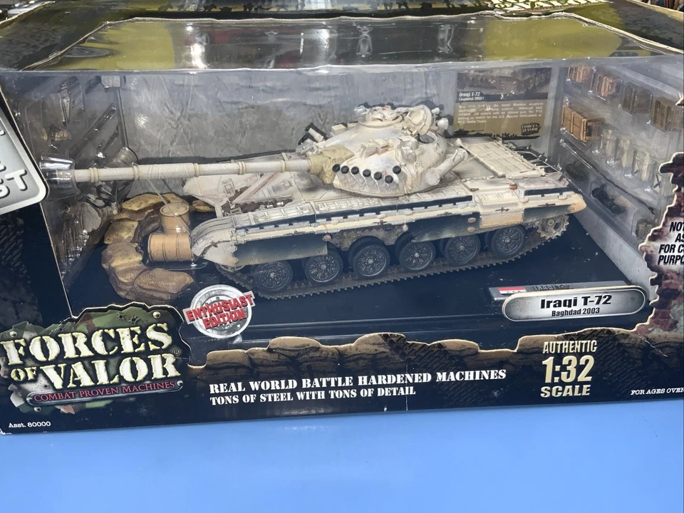 FORCES OF VALOR 1:32 Iraqi T-72 Tank Bagdad 2003 Released 2004  #80015 - Image 2 of 4