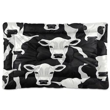 Coikll Cow Print Pet Bed Pad Soft Dog Mat with 36x24in, 