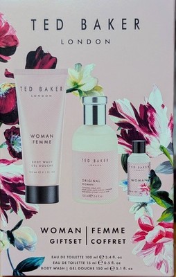 Ted Baker WOMAN Perfume 3.4floz/100ml 3pc Set Authentic NEW!