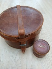 Vintage leather Collar box with matching studs box