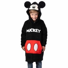 Disney Mickey Mouse Oversized Kids Hoodie Girls Boys 280 GSM Black 5-6 7-8 10-12