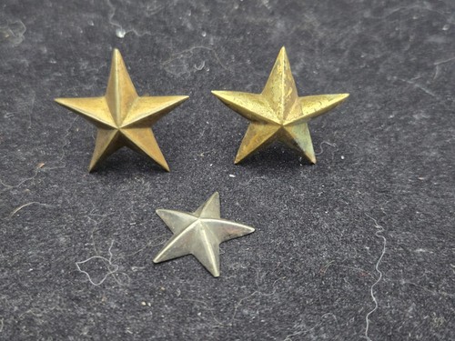 WWII JAPANESE IMPERIAL Army Type 45 Cap Hat Badges Lot Of 3 Star 