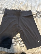 Nike Women's Bike Shorts High Rise Essential Black Tight 8in Biking Running M